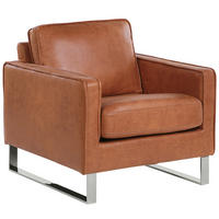 SESSEL Kunstleder Braun Vind - Braun, Textil/Metall (76/82/82cm) - Beliani