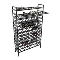 WEINREGAL Amarone Metall,Schwarz, Für 156 Weinflaschen 170/100/30cm - Schwarz, Metall (30/170/100cm) - Metalo Pro