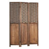 PARAVENT 3-tlg. 120/170 cm Braun Rattan geflochten - Braun, Holz (120/170/2cm) - Homestyle4u