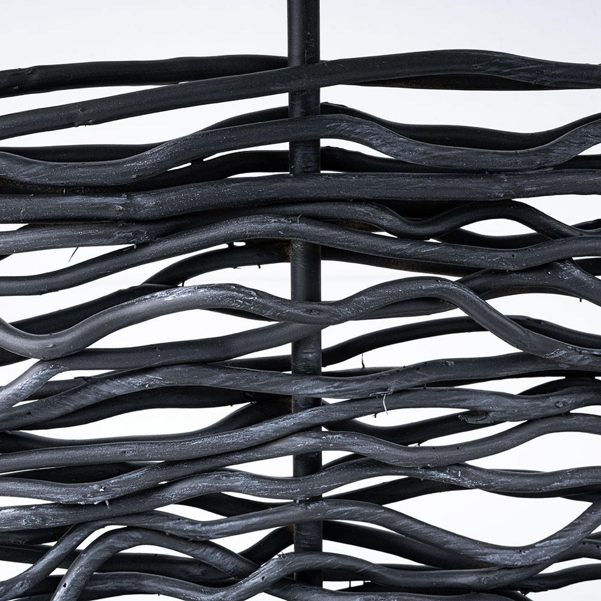 TISCHLEUCHTE Holz Grau Textil - Grau, Holz (40/15/50cm)