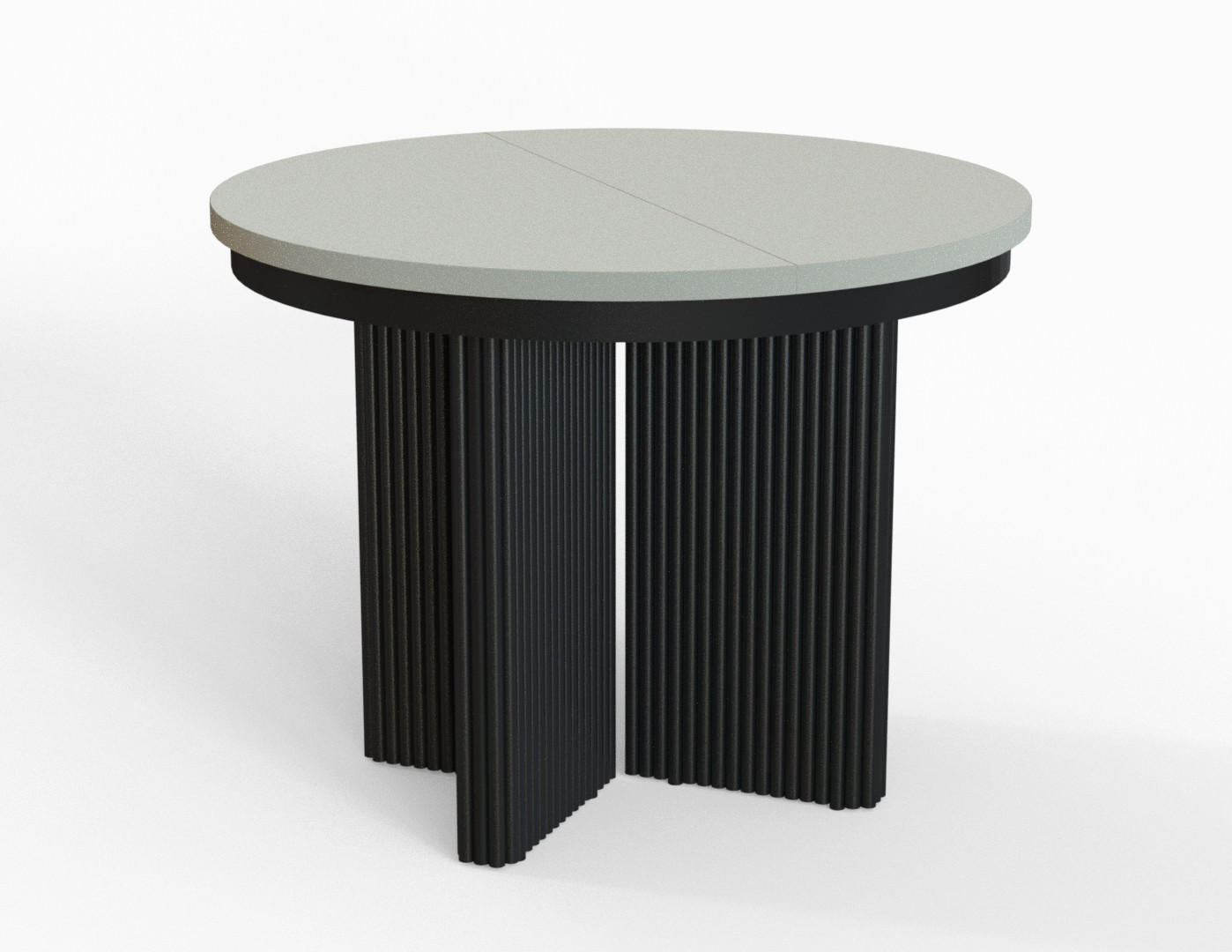 Meblini Esstisch Kaschmir, Schwarz 100x77x100 cm
