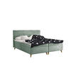 BOXBETT Mit Bettkasten Matratze + Topper BELLA Stoff Riviera Mintz 180x200 cm H2-Pocket - Mintgrün, Holz (180/200cm) - Kaiser Möbel