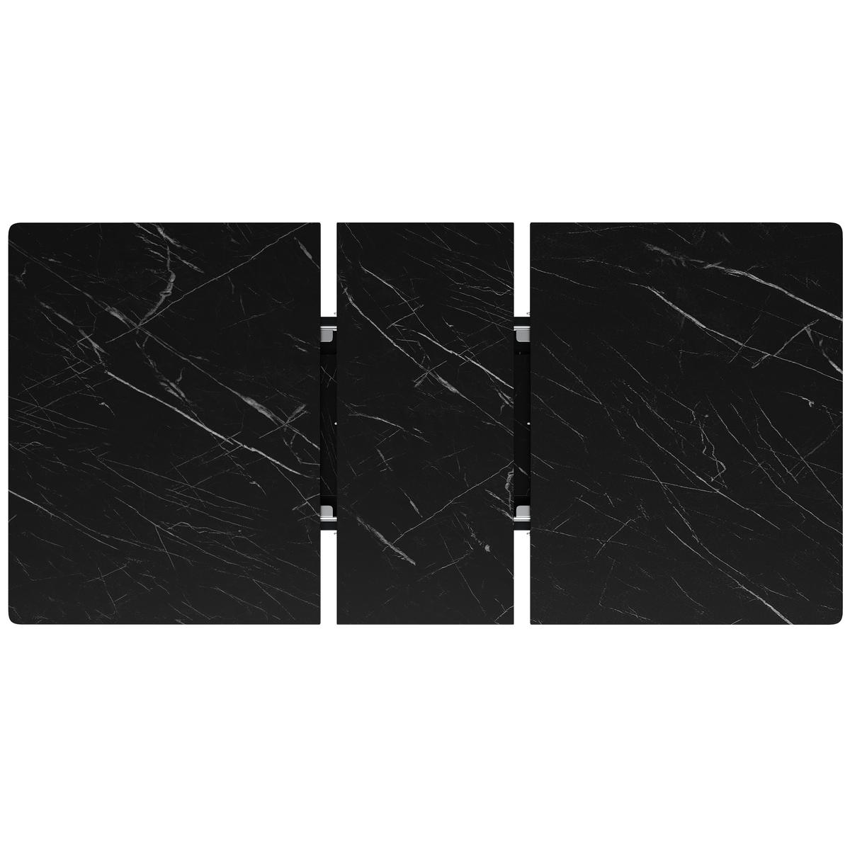 ROZKLADACÍ JEDÁLENSKÝ STÔL – čierny MDF s funkciou rozťahovania a základňou v tvare X - Eiche San Remo, Holzwerkstoff/Metall (80/120/75cm) - Urban Meuble