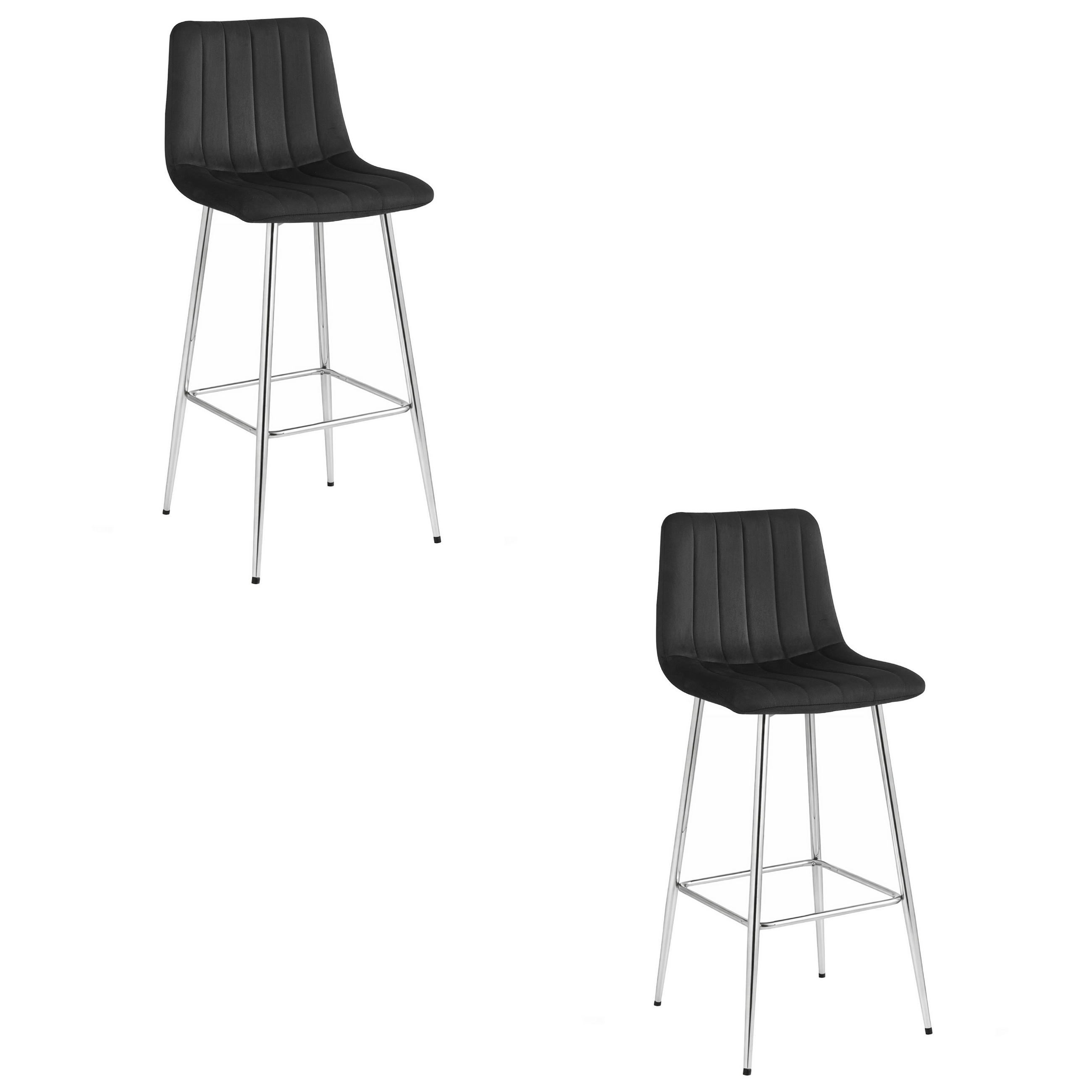 BARHOCKER Schwarz 43x49 cm POZZA Ergonomisches Sitzkissen - Schwarz, Metall (43/56/49cm)