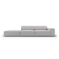SOFA Jodie aus strukturiertem Stoff hellgrau 3 Sitzplätze - Hellgrau, Textil (102/70/262cm) - Micadoni