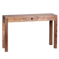 KONSOLENTISCH Akazienholz Schublade Landhausstil NAKO, Beige 120x40x70 cm - Beige, Holz/Metall (40/120/70cm) - KADIMA DESIGN