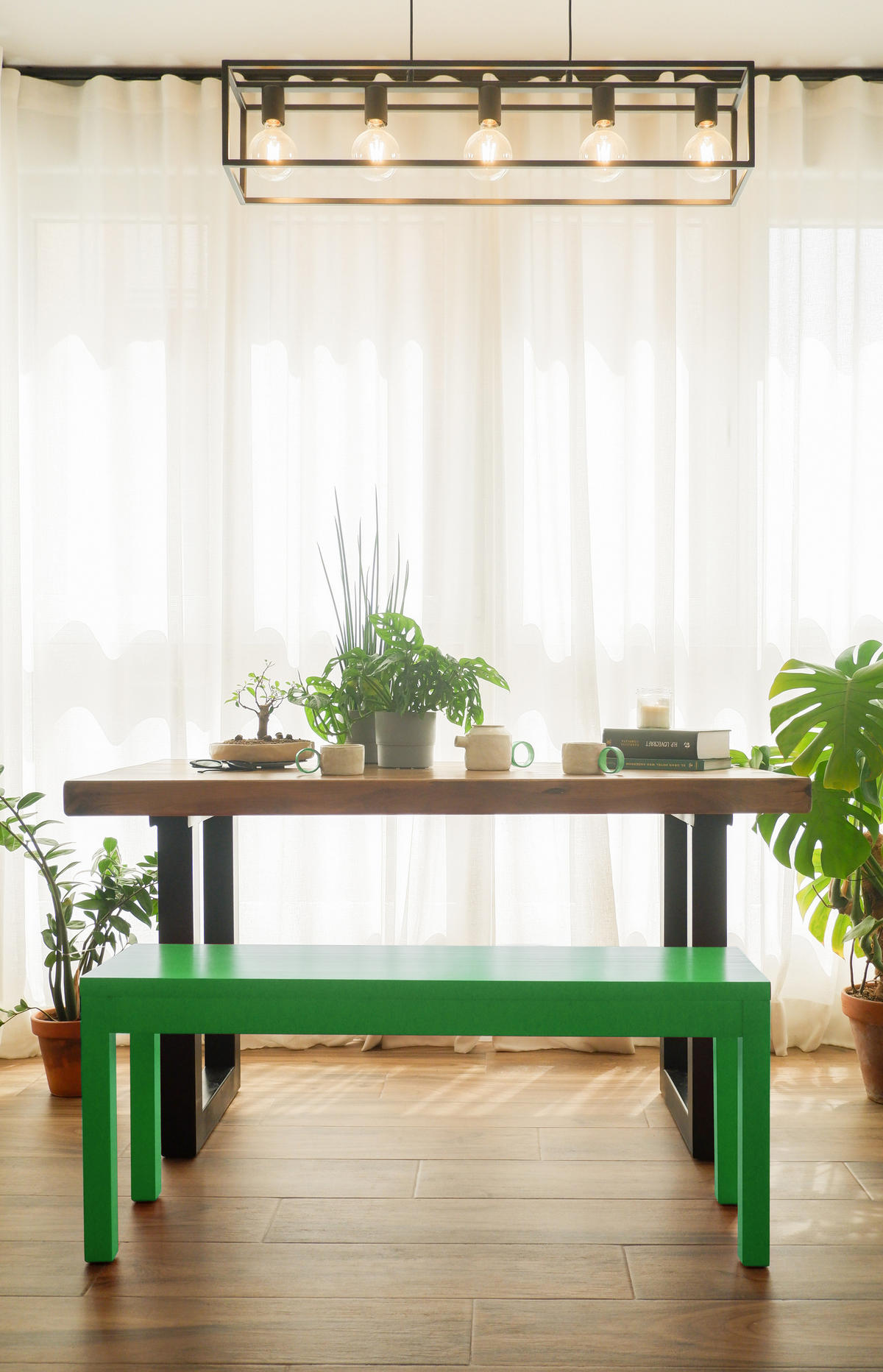 BANK aus massiver Kiefer, grün JULIETTE - Grün, Holz (110/46/33cm) - RNT By Really Nice Things