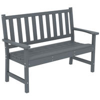 GARTENBANK Kunststoff Grau - Grau, Kunststoff (59/91/130cm) - Outsunny