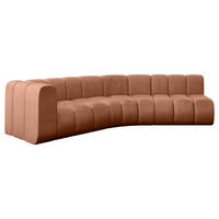 ECKSOFA modulares Sofa Karex-L1 - 308x194x70 cm Apricot - Koralle, Holzwerkstoff/Textil (308/194cm) - ALTDECOR
