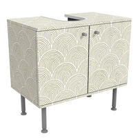 WASCHBECKENUNTERSCHRANK Boho Bogen Muster Grün 60/55/35 cm - Grün, Holzwerkstoff (60/55/35cm) - Bilderwelten