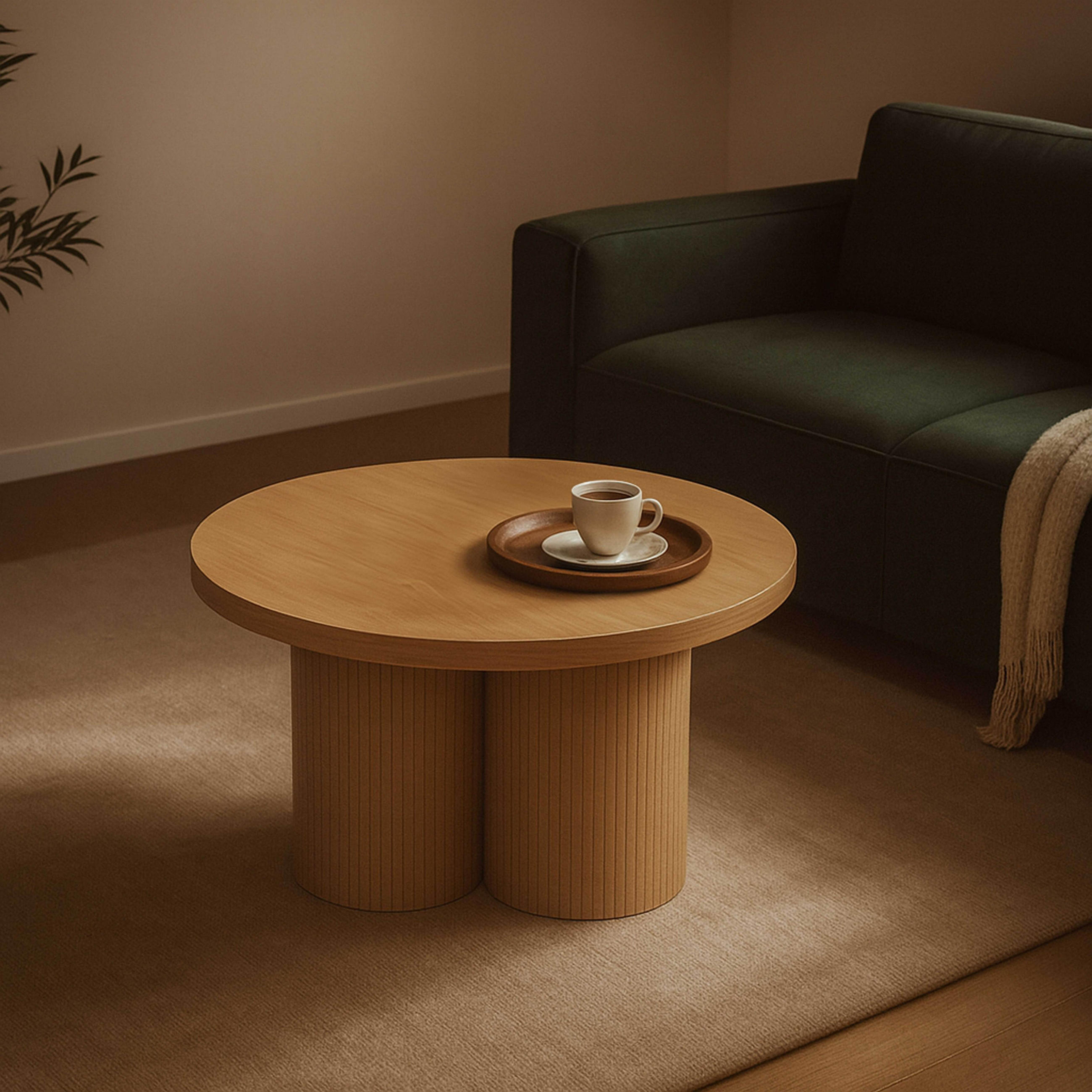 COUCHTISCH, schwarzes Holzeffekt - Schwarz, Holz (80/80/45cm) - Oviala