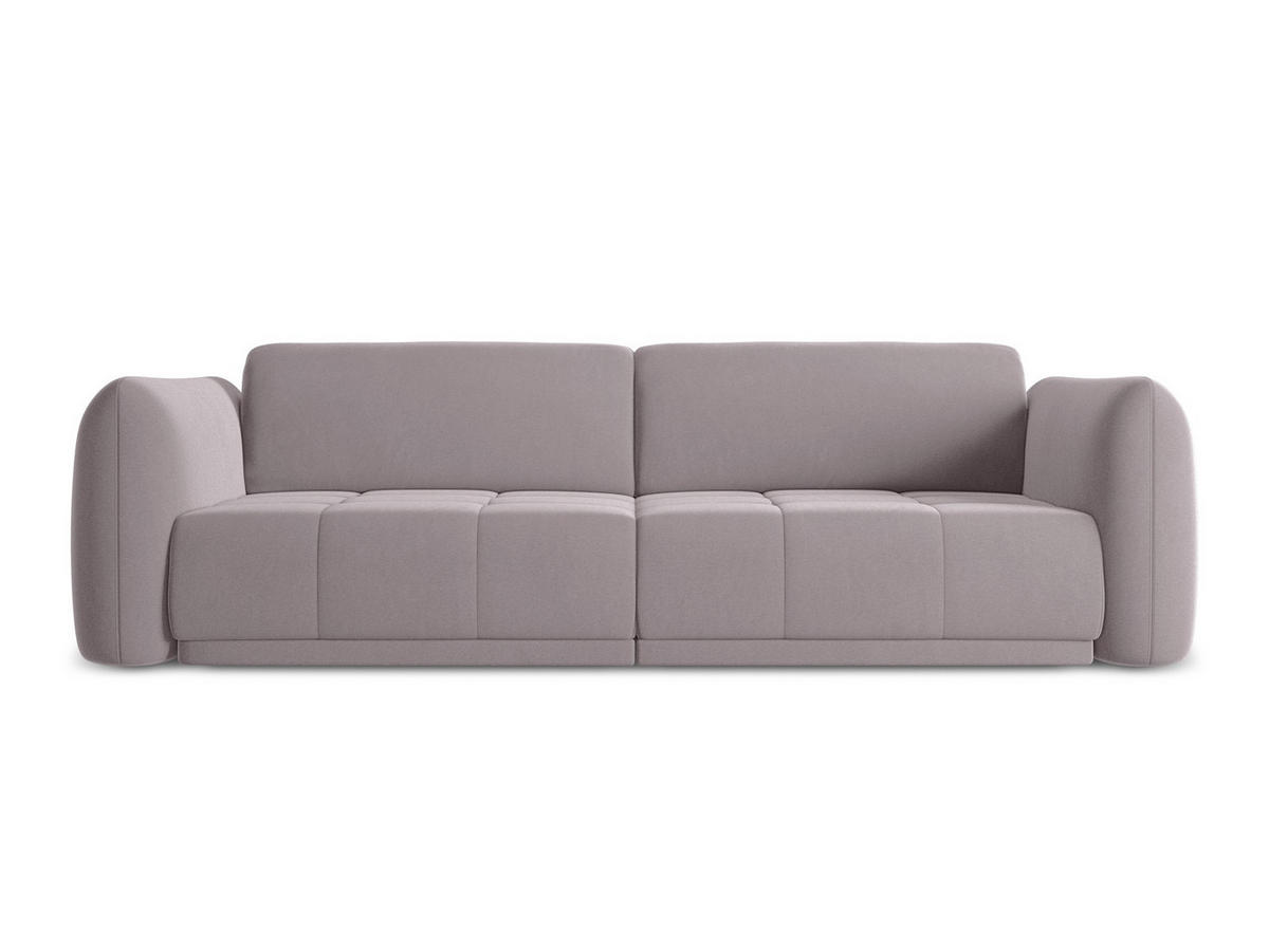 3-SITZER SOFA Samt Stoff Violett - Lila/Flieder, Kunststoff/Textil (210/74/105cm) - Makamii