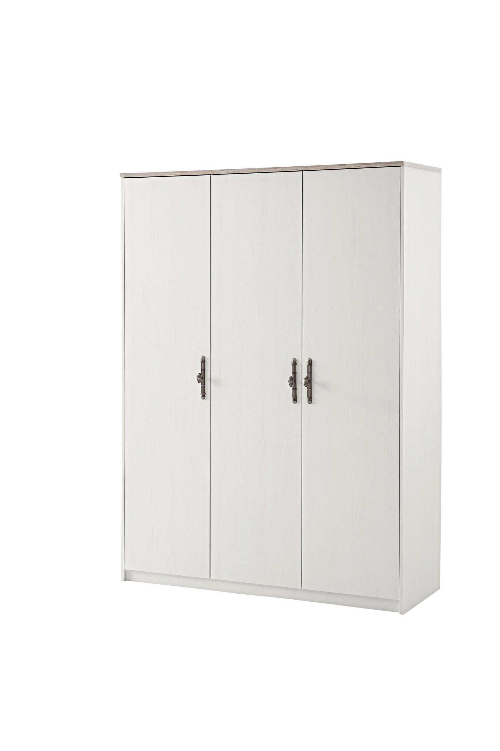 KLEIDERSCHRANK C11 Pinie Weiß 138x193x51 cm - Pinienfarben, Holzwerkstoff (138/193/51cm) - Livojo