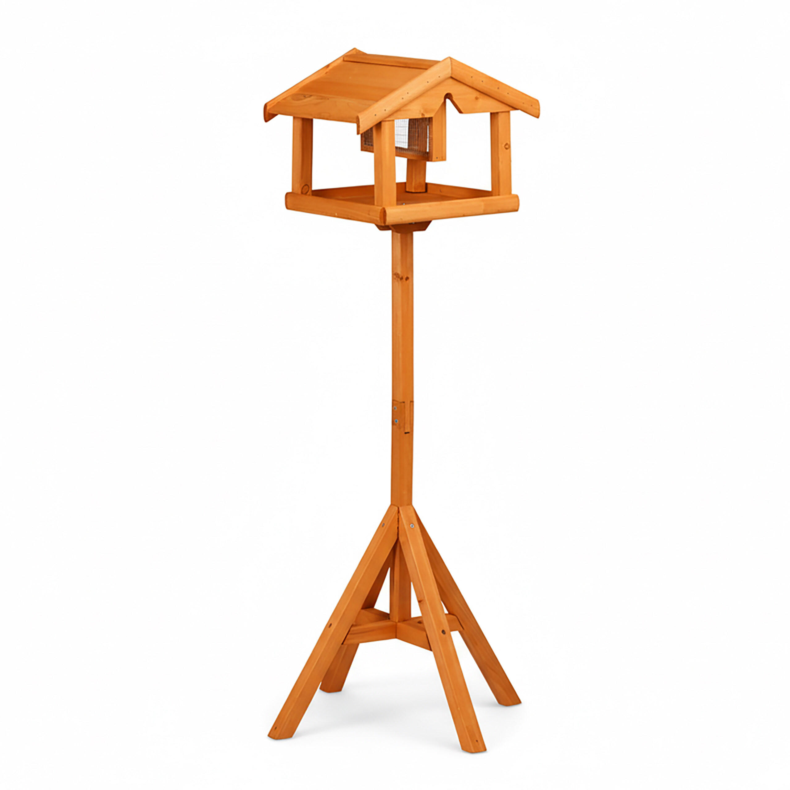 VOGELFUTTERHAUS - Orange, Holz (50/117/50cm) - Relaxdays