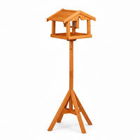 VOGELFUTTERHAUS - Orange, Holz (50/117/50cm) - Relaxdays
