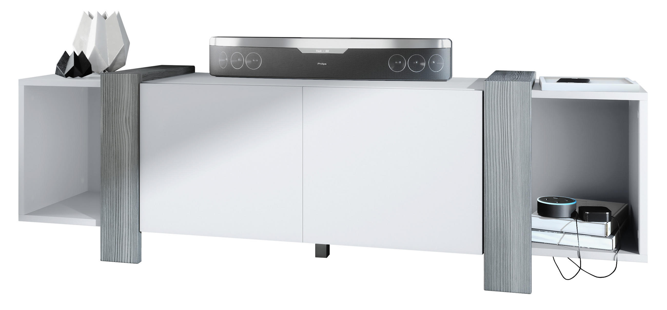 Vladon Lowboard Anthrazit 149x45.5x34 cm