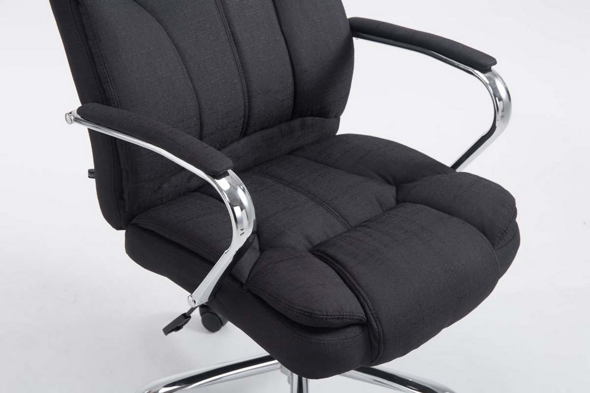 BÜROSTUHL Xavier Two, Stoffbezug Schwarz - Schwarz, Textil/Metall (62/125/70cm) - TPFLiving