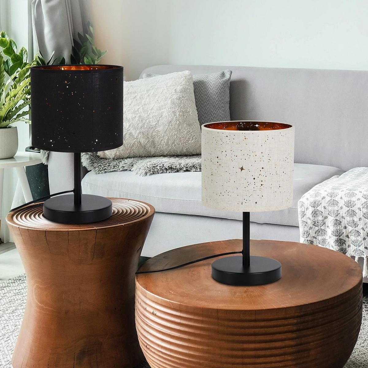 TISCHLEUCHTE Hoffnung 19/19/31.6 cm - Schwarz, Metall (19/19/31.6cm) - Nettlife