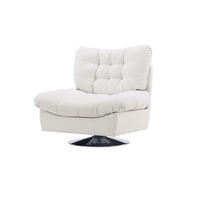 SESSEL, Florens, Offwhite, Metall / Polyester, 105 x 104 x 108 cm - Creme, Textil/Metall (105/108/104cm) - ebuy24