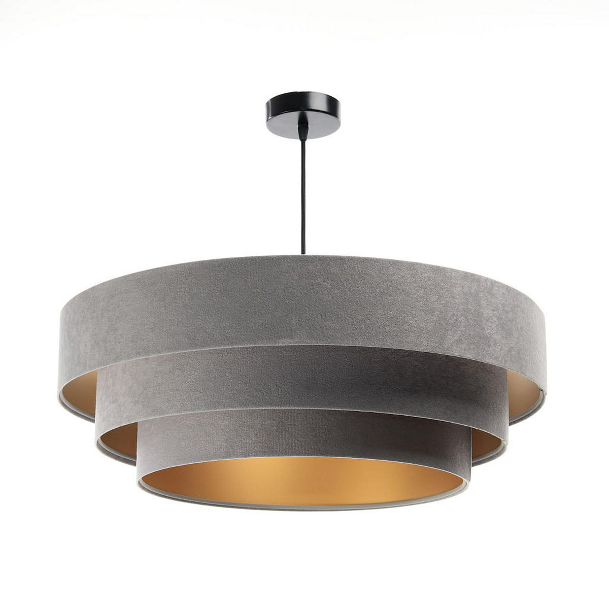 HÄNGELEUCHTE Grau 60/20 cm - Goldfarben, Kunststoff (60/1.5/20cm) - ONZENO