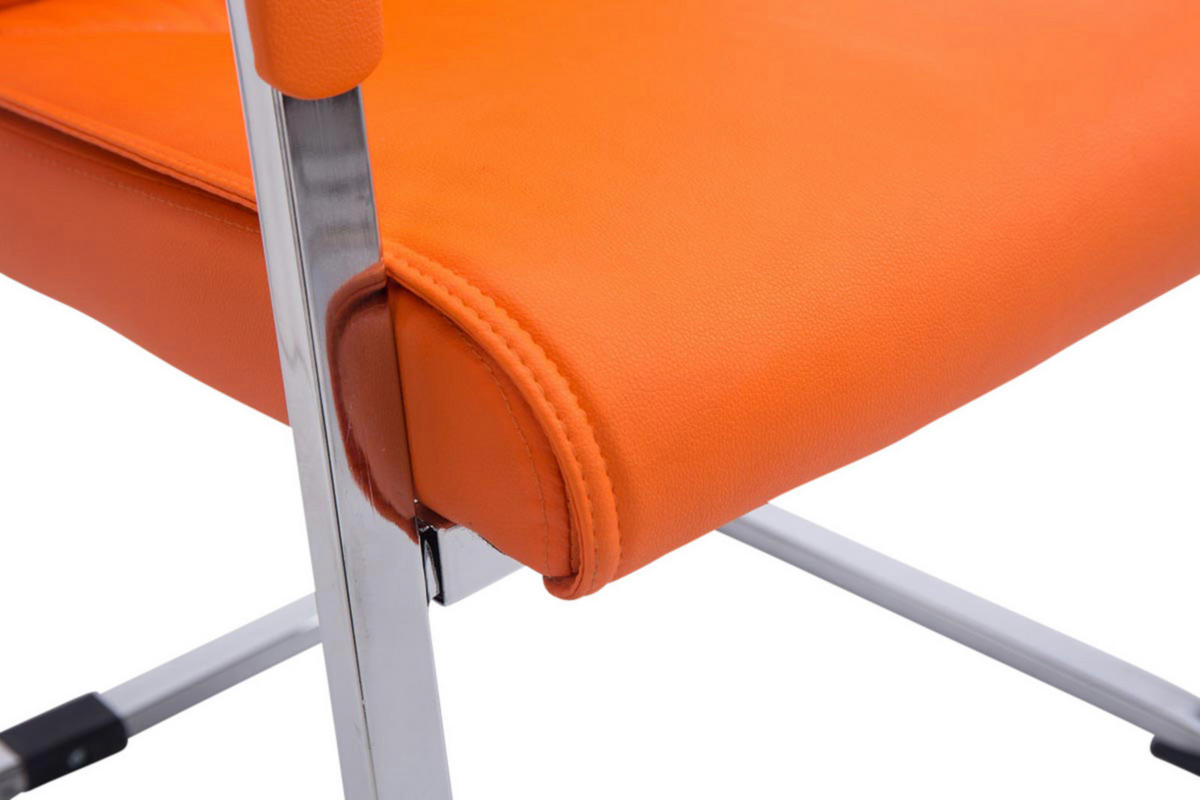 SCHWINGSTUHL 2er Set Lederlook orange - Orange, Textil/Metall (58/102/65cm) - CLP