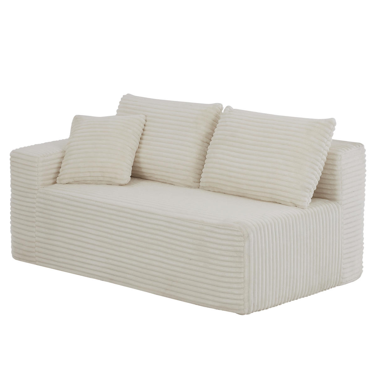 L-FÖRMIGES ECKSOFA Weiß 252,5/163/65 cm 4-Sitzer Modular - Weiß, Kunststoff (252.5/163cm) - PANGIVO