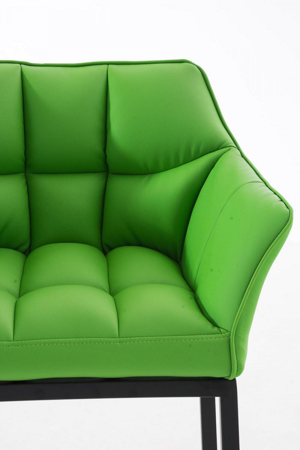 BARHOCKER Lederlook grün - Schwarz/Grün, Textil/Metall (64/110/48cm) - CLP