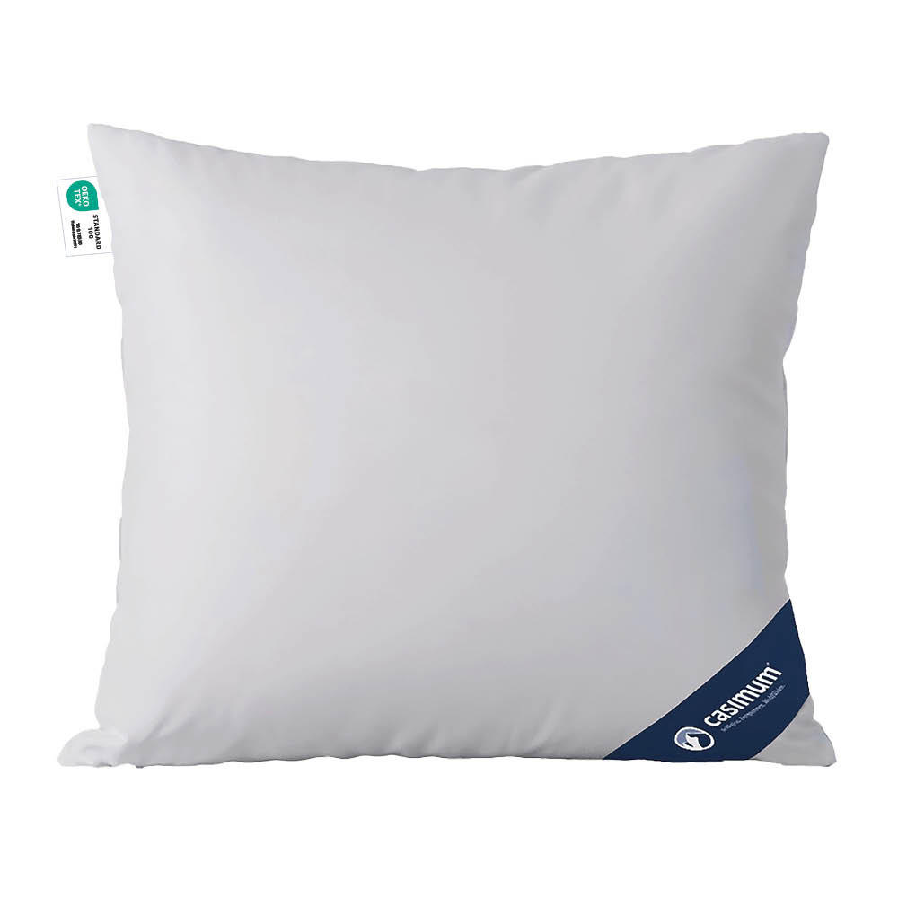 KOPFKISSEN 80x80 cm weich & stützend, Daunenkissen 60% Daunen - Weiß, Textil (80/80cm) - casimum