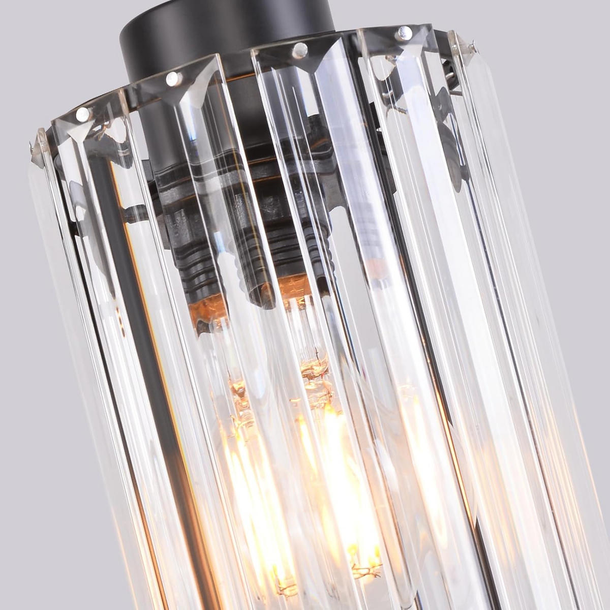 KRONLEUCHTER Flamgard 20.0/10.5/140.0 cm - Schwarz, Metall (140/20/10.5cm) - ZMH