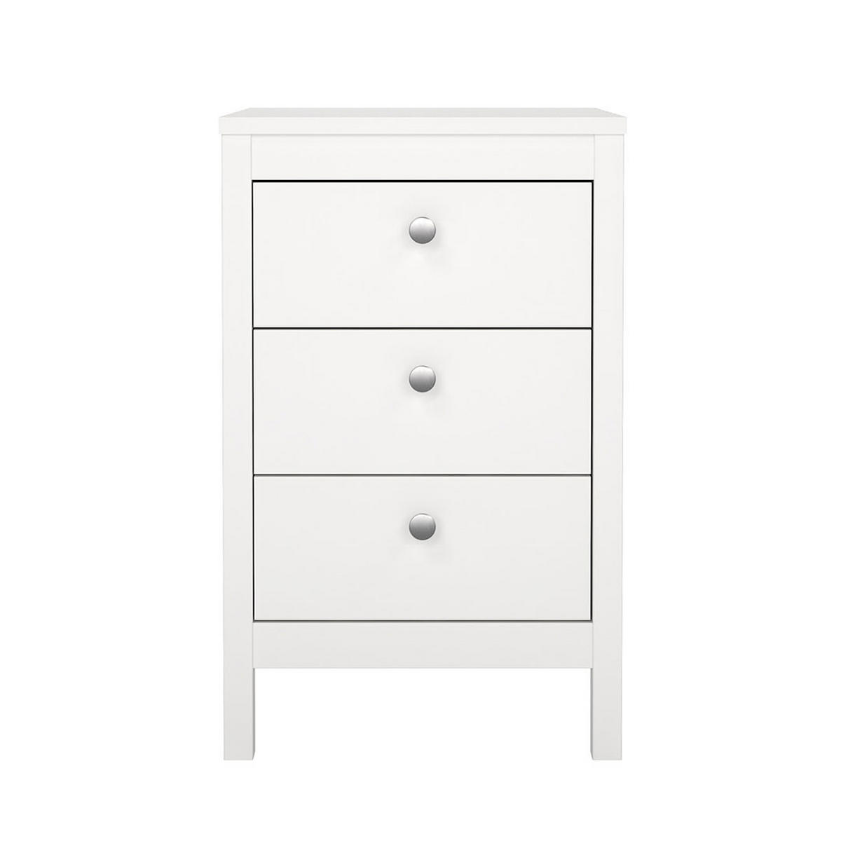NACHTTISCH, Madrid, Weiß, Holzwerkstoff, 44 x 39 x 71 cm - Weiß, Holzwerkstoff (44/71/39cm) - ebuy24