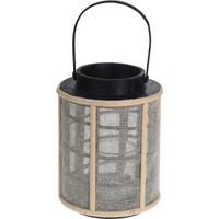 LATERNE Bambus und Metall Ø 17/22 cm - Multicolor, Naturmaterialien (17/22/17cm) - Home Styling Collection