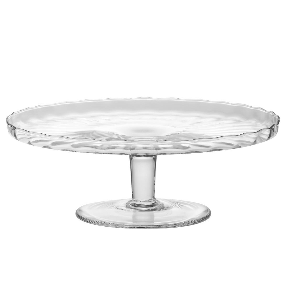 TORTENPLATTE MIT GLASGLOCKE BALLERINA, 31,5 CM - Transparent, Glas (31.5/32/31.5cm) - Krosno Glass