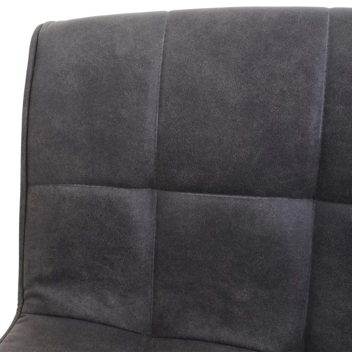 BARHOCKER gepolstert und höhenverstellbar mit Lehne Sitzhöhe 64-85cm Wildlederimitat vintage Dunkelgrau - Dunkelgrau, Kunststoff/Textil (44/116/46cm) - PROREGAL