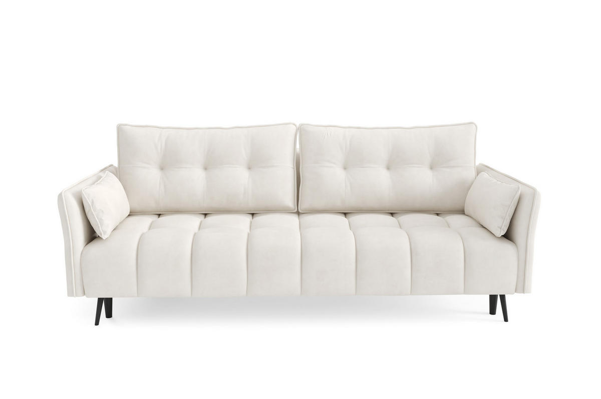SCHLAFSOFA - Sofa Blumi - Ecru - Ecru, Holzwerkstoff (220/95/101cm) - Möblo