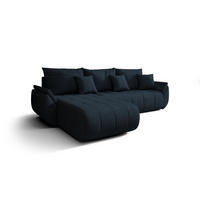 ECKSOFA mit Schlaffunktion TOKYO L Wind 77 - Dunkelblau, Textil (280/185cm) - Bedante
