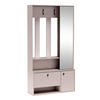 GARDEROBENSCHRANK Tokessa Kaschmir 100/191/33 cm - Modern mit Spiegel und Schuhschrank - Beige, Holzwerkstoff/Kunststoff (100/191/33cm) - AX Living