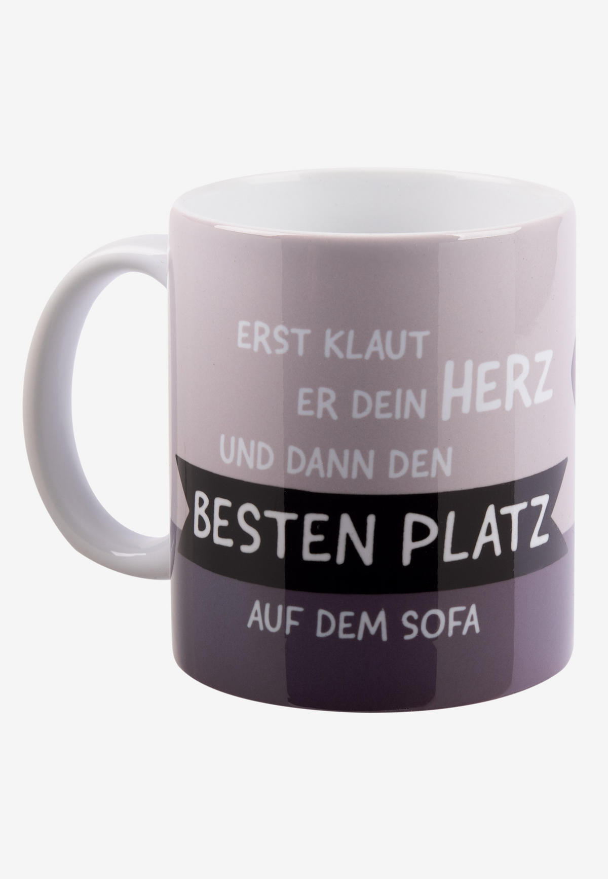 KAFFEEBECHER Bastian Bielendorfer Mops Otto! Erst klaut er dein Herz Weiß 320 ml - Weiß, Keramik (0.32L) - United Labels