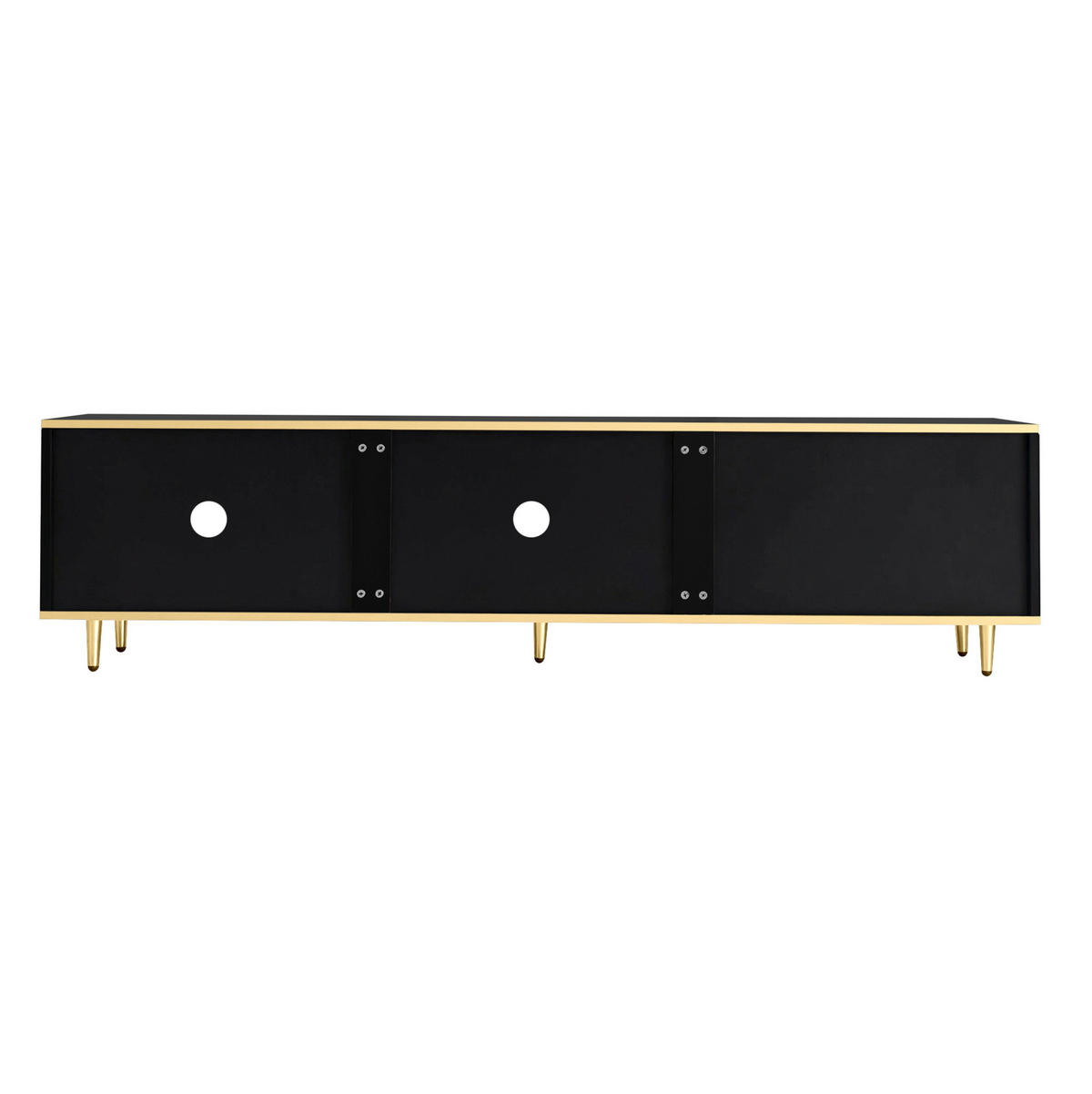 TV-ELEMENT mit 2 Schubladen 170 cm Schwarz-Gold - Schwarz, Holzwerkstoff (37/45/170cm) - Beauniv