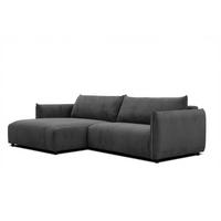 ECKSOFA TAUER 5-Sitzer, dunkelgrau - Dunkelgrau/Schwarz, Holzwerkstoff/Kunststoff (174/292cm) - Courtois Laville