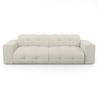 SCHLAFSOFA GERADE Steinbock Creme 230cm - Creme, Textil (230/45/32cm) - Sia Home