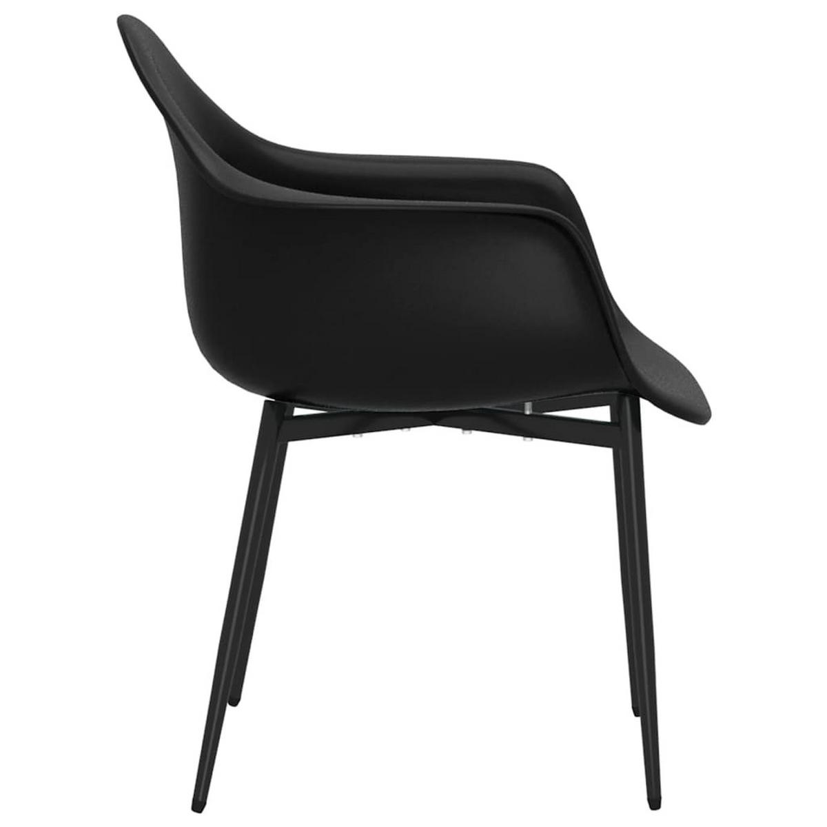 ESSZIMMERSTÜHLE 4 Stk. Schwarz PP 59*64*84cm - Schwarz, Kunststoff (59/84/64cm) - ZMH
