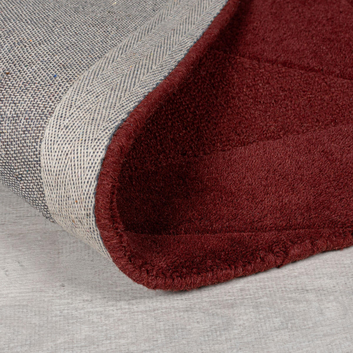 WOLLTEPPICH Hoch-Tief-Design, designstark DEBEN TROY - Rot, Textil (160/230cm) - KADIMA DESIGN