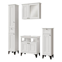 KUPAONSKI SET 4 KOMADA Vanity Bijela 4 dijela - bijela, drvni materijal (60/65/30cm) - Vicco