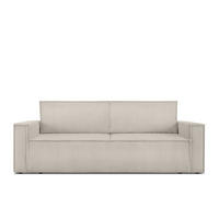 SCHLAFSOFA NAPI in Pet Friendly Cord-Stoff, cremefarben - Creme/Schwarz, Textil (228/89/101cm) - KONSIMO®