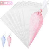 SPRITZBEUTEL Einweg 100 Stück 50 cm - Transparent, Kunststoff (26.5/2.5/50cm)