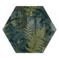 GLASPLATTE für Kamin h40 cm - Grün, Glas (40/40/0.4cm) - TULUP