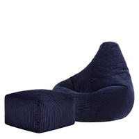 KINDERSITZSACK mit Hocker Dalton Cord - Dunkelblau, Textil (69/59/65cm) - icon