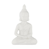 BUDDHA-FIGUR - Weiß, Keramik (11/17/7cm) - Relaxdays