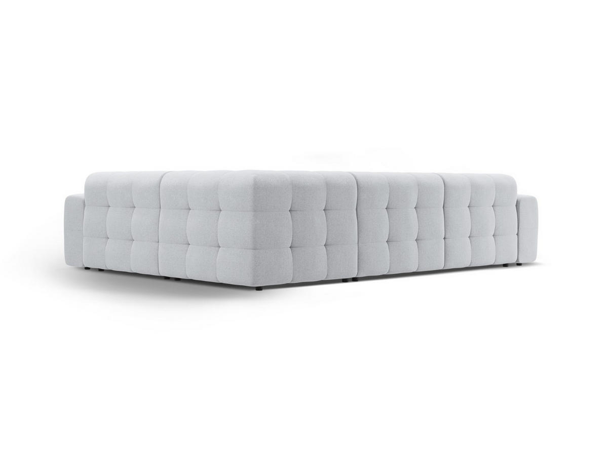 ECKSOFA rechts Kendal aus strukturiertem Stoff hellgrau 6 Sitzplätze - Hellgrau, Textil (231/332cm) - Micadoni