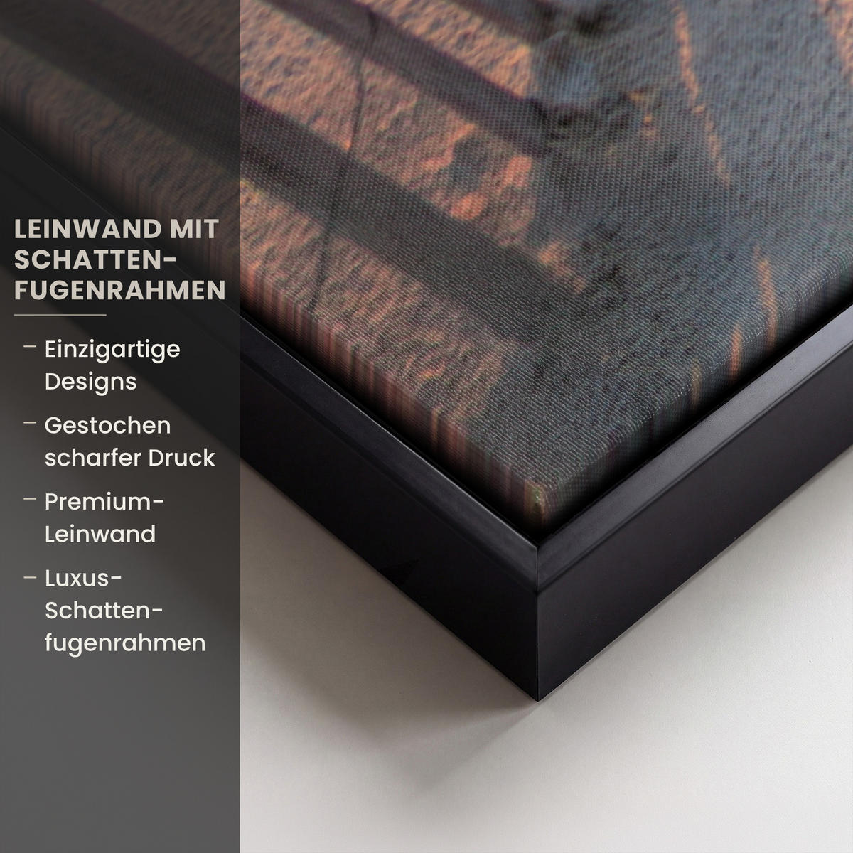 LEINWAND Bilder mit Rahmen - Strand - Meer - Düne - Sonnenuntergang - Landschaft - 90x90 - Beige, Textil (90/90cm) - MuchoWow